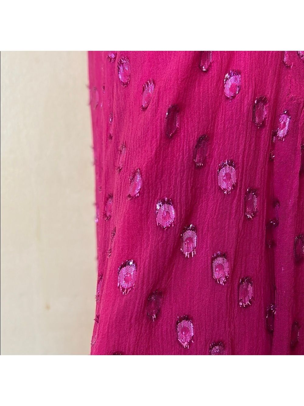 Ella Moss Fuchsia Silk Sparkly Sundress size S - Picture 11 of 13